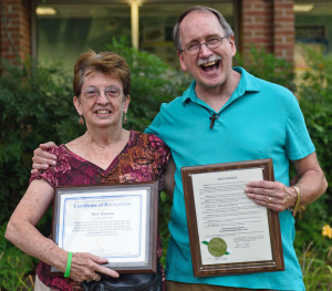 Barbara and Rick Ransom after the award ceremony. Photo by Eric Zhang