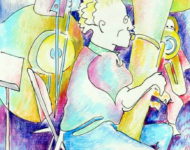 Tuba-tango-sketch by Ingrid Cowan Hass