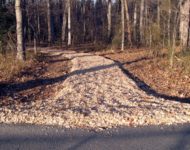 A new wood chip trail at Schrom Hills Park