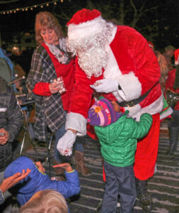 Santa gets a hug