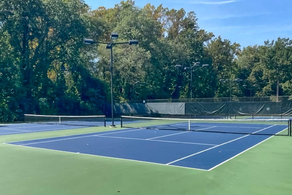 Upgraded tennis courts