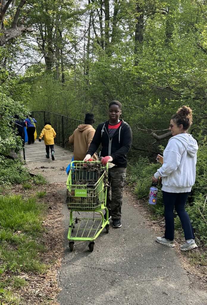 Springhill Lake Elementary annual creek cleanup