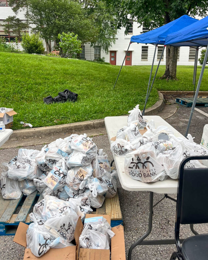 Remaining food from the June distribution