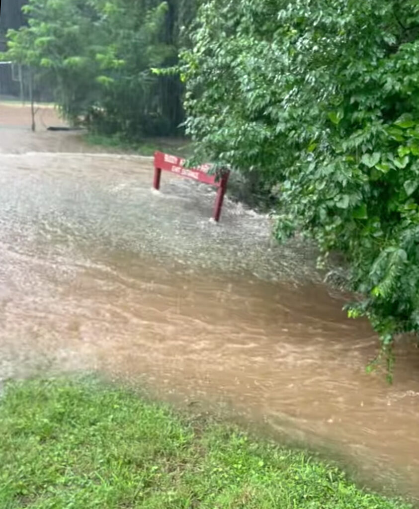 Flooding at Lake Park east entrance
