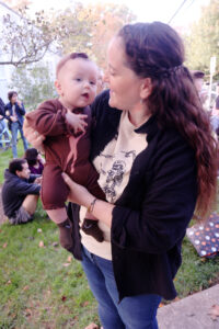 Katy Irving and baby