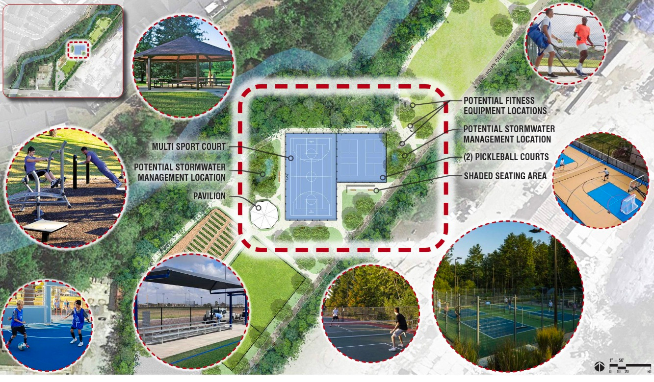 Map of sports complex